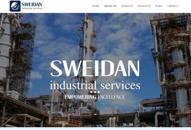 Sweidan industrial website, a website design for an industrial company that works in concrete